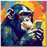 Paint by Numbers Set - Chimpanzee Pop Art